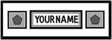 Los Angeles Nameplate With 2 Stanley Cup Champions Patches - Road White (2011-2017) - Double Mat 5