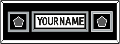Los Angeles Nameplate With 2 Stanley Cup Champions Patches - Road White (2011-2017) - Signature Tier 7