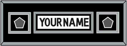 Los Angeles Nameplate With 2 Stanley Cup Finals Patches - Road White (2011-2017) - Signature Tier 7