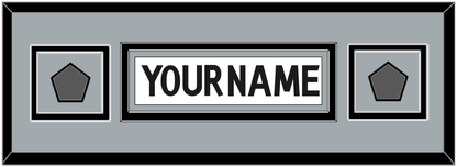 Los Angeles Nameplate With 2 Stanley Cup Finals Patches - Road White (2011-2017) - Signature Tier 8