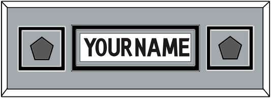 Los Angeles Nameplate With 2 Stanley Cup Finals Patches - Road White (2011-2017) - Signature Tier 8