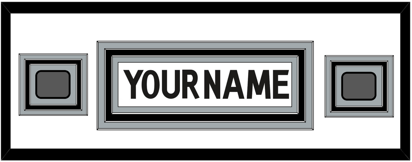 Los Angeles Nameplate With 2 Stanley Cup Finals Patches - Road White (2011-2017) - Premier Tier 3