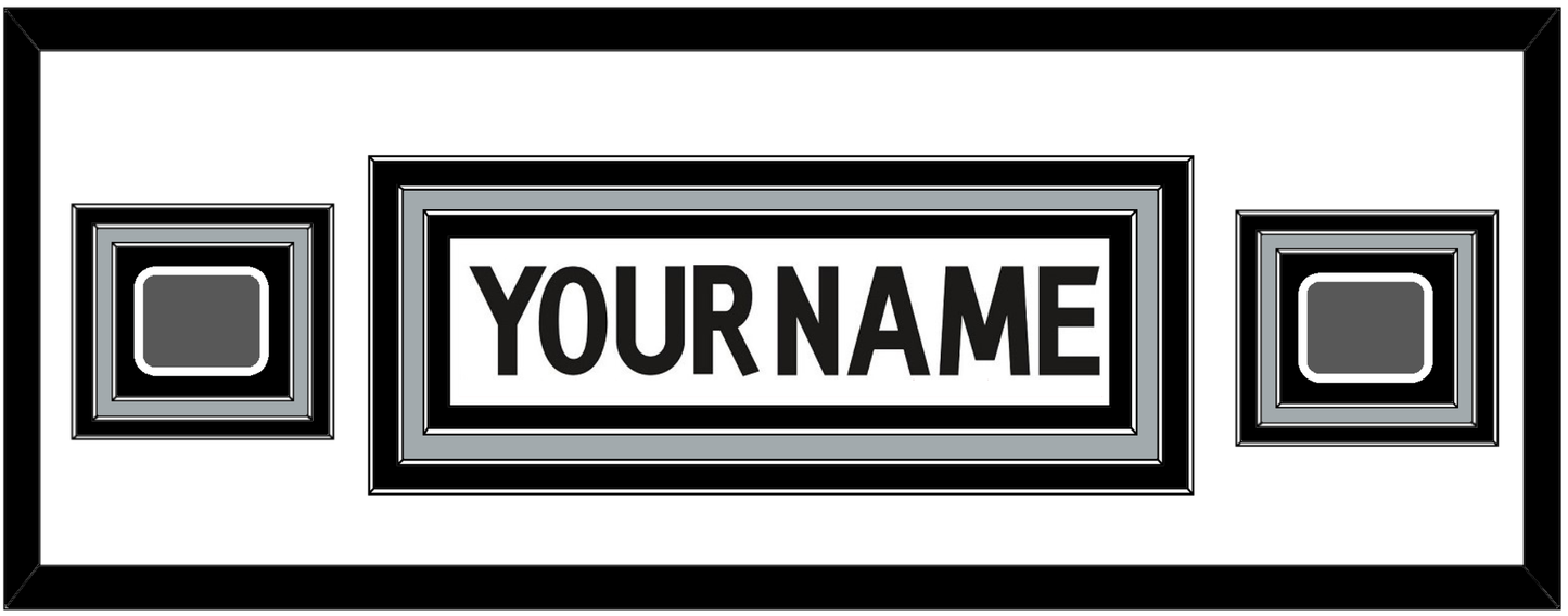 Los Angeles Nameplate With 2 Stanley Cup Finals Patches - Road White (2011-2017) - Premier Tier 4