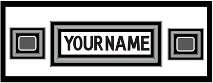 Los Angeles Nameplate With 2 Stanley Cup Finals Patches - Road White (2011-2017) - Premier Tier 4