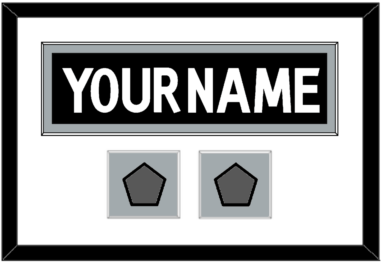 Los Angeles Nameplate With 2 Stanley Cup Champions Patches - Home Black (2011-2017) - Essential Tier 1