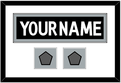 Los Angeles Nameplate With 2 Stanley Cup Finals Patches - Home Black (2011-2017) - Essential Tier 1