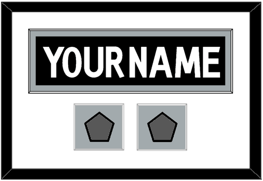 Los Angeles Nameplate With 2 Stanley Cup Finals Patches - Home Black (2011-2017) - Essential Tier 1