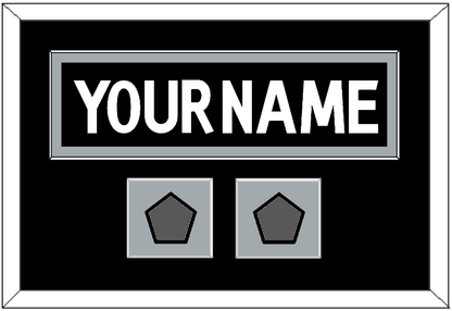 Los Angeles Nameplate With 2 Stanley Cup Champions Patches - Home Black (2011-2017) - Essential Tier 2