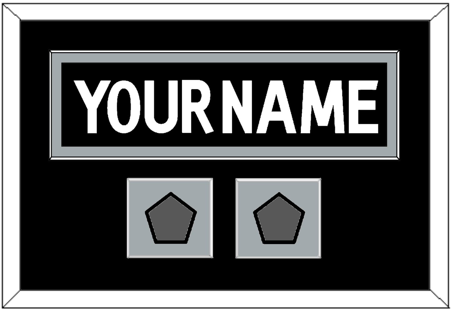 Los Angeles Nameplate With 2 Stanley Cup Finals Patches - Home Black (2011-2017) - Essential Tier 2