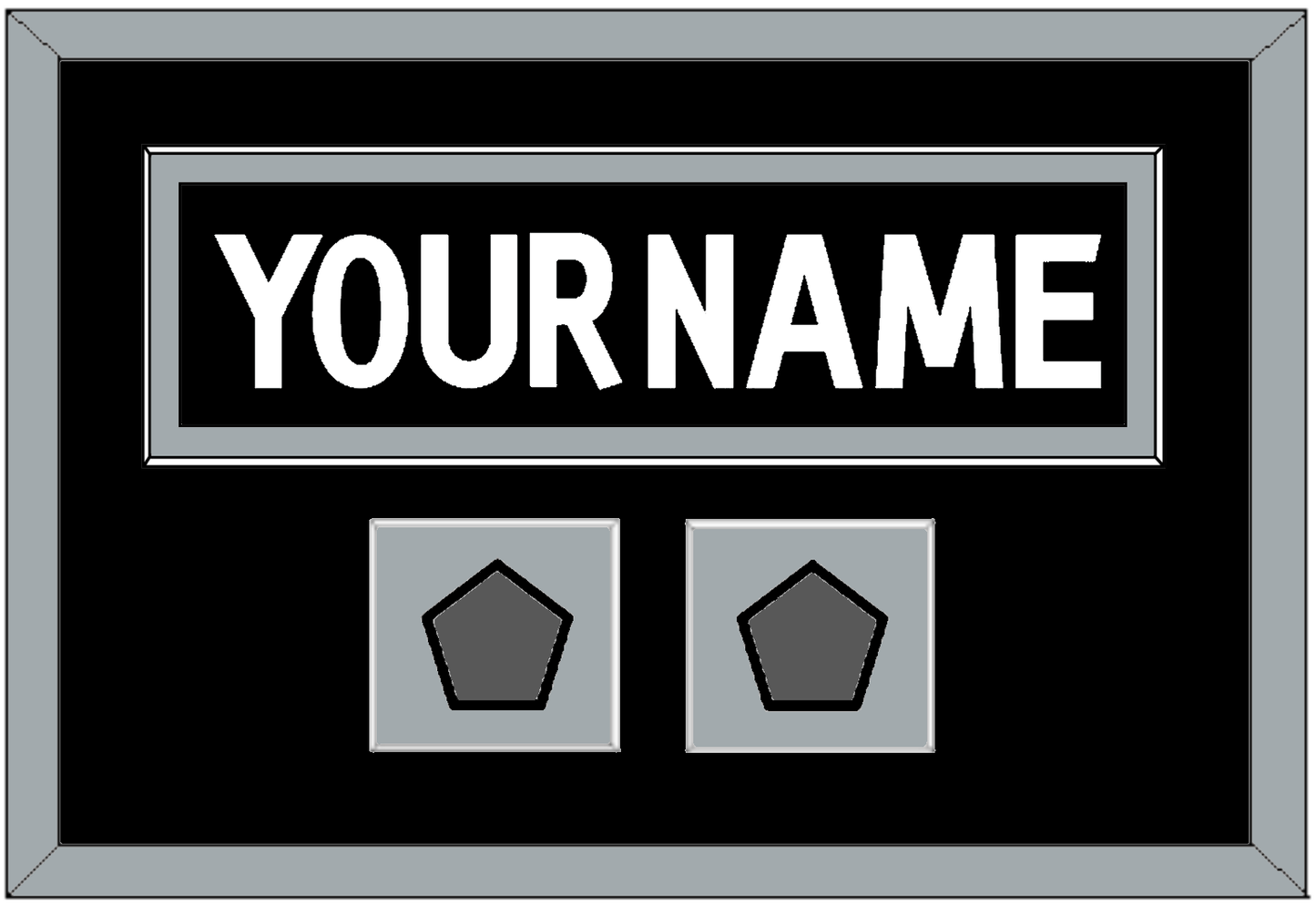 Los Angeles Nameplate With 2 Stanley Cup Champions Patches - Home Black (2011-2017) - Essential Tier 2