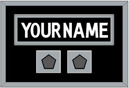 Los Angeles Nameplate With 2 Stanley Cup Finals Patches - Home Black (2011-2017) - Essential Tier 2