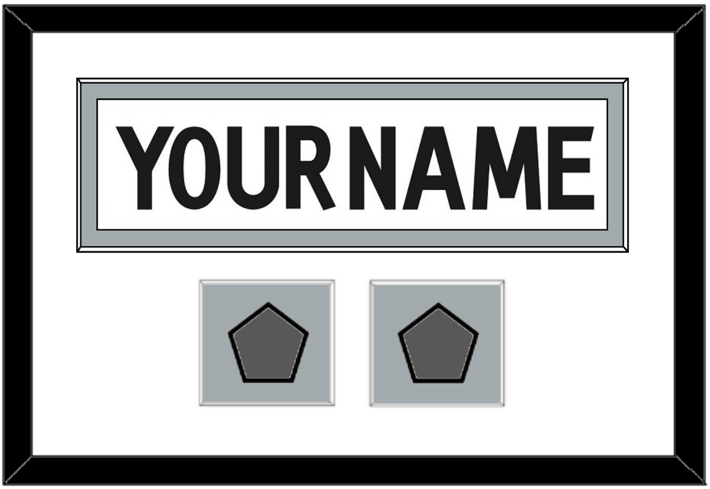 Los Angeles Nameplate With 2 Stanley Cup Finals Patches - Road White (2011-2017) - Essential Tier 1