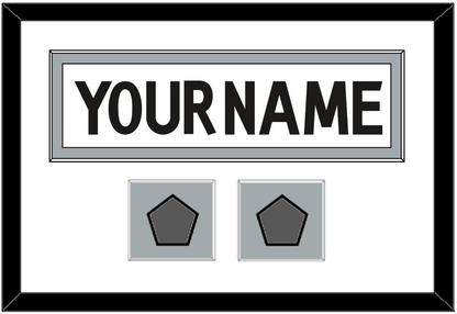 Los Angeles Nameplate With 2 Stanley Cup Champions Patches - Road White (2011-2017) - Essential Tier 1