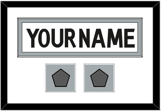 Los Angeles Nameplate With 2 Stanley Cup Champions Patches - Road White (2011-2017) - Essential Tier 1