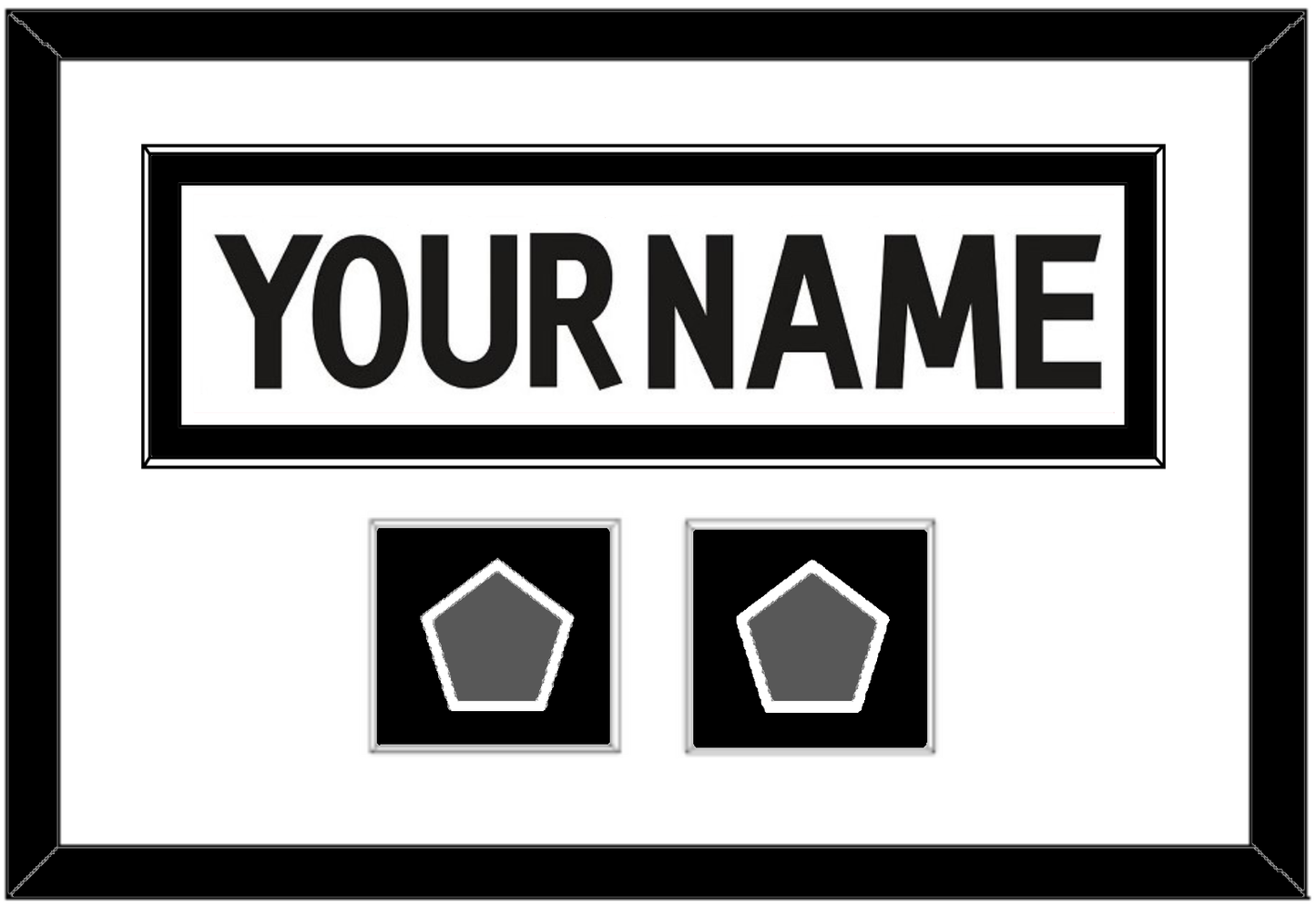 Los Angeles Nameplate With 2 Stanley Cup Champions Patches - Road White (2011-2017) - Essential Tier 2