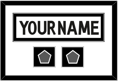 Los Angeles Nameplate With 2 Stanley Cup Champions Patches - Road White (2011-2017) - Essential Tier 2
