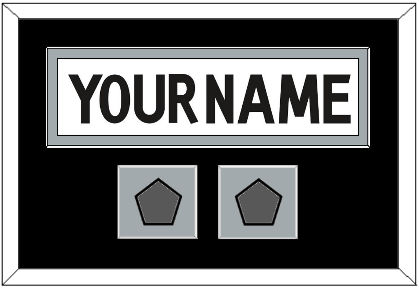 Los Angeles Nameplate With 2 Stanley Cup Finals Patches - Road White (2011-2017) - Essential Tier 3