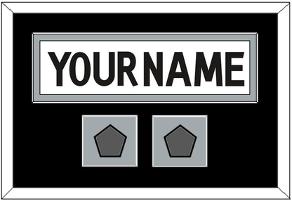 Los Angeles Nameplate With 2 Stanley Cup Champions Patches - Road White (2011-2017) - Essential Tier 3