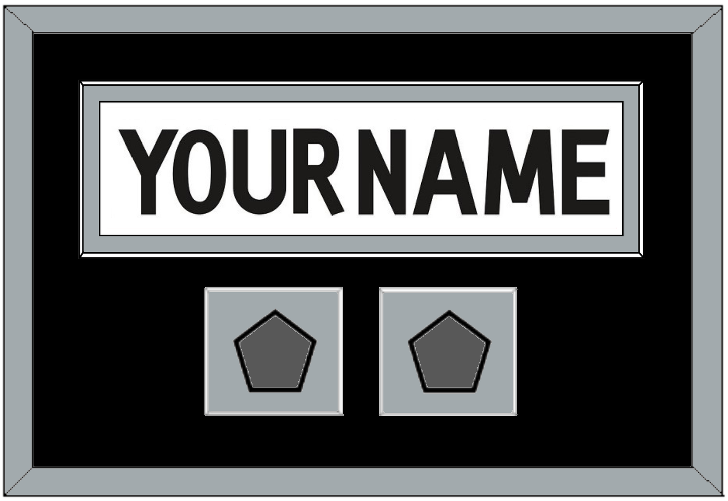 Los Angeles Nameplate With 2 Stanley Cup Finals Patches - Road White (2011-2017) - Essential Tier 3