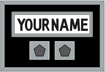 Los Angeles Nameplate With 2 Stanley Cup Finals Patches - Road White (2011-2017) - Essential Tier 3