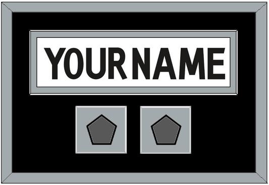 Los Angeles Nameplate With 2 Stanley Cup Champions Patches - Road White (2011-2017) - Essential Tier 3