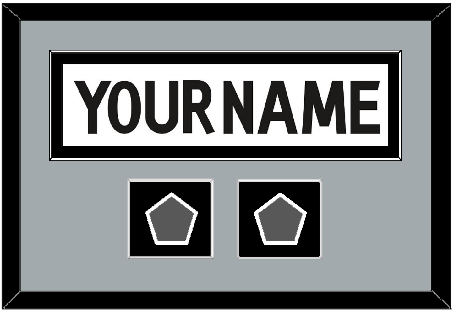 Los Angeles Nameplate With 2 Stanley Cup Finals Patches - Road White (2011-2017) - Essential Tier 4