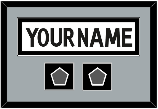Los Angeles Nameplate With 2 Stanley Cup Champions Patches - Road White (2011-2017) - Essential Tier 4