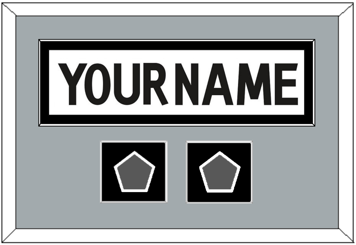 Los Angeles Nameplate With 2 Stanley Cup Champions Patches - Road White (2011-2017) - Essential Tier 4