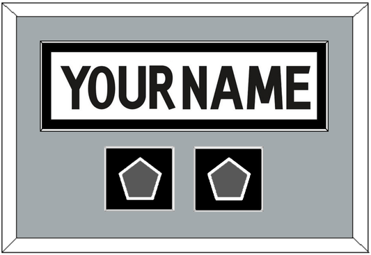 Los Angeles Nameplate With 2 Stanley Cup Champions Patches - Road White (2011-2017) - Essential Tier 4