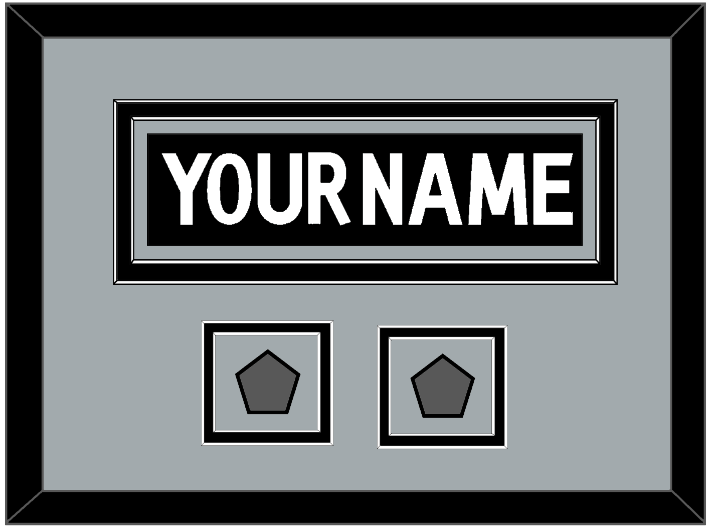 Los Angeles Nameplate With 2 Stanley Cup Finals Patches - Home Black (2011-2017) - Signature Tier 2