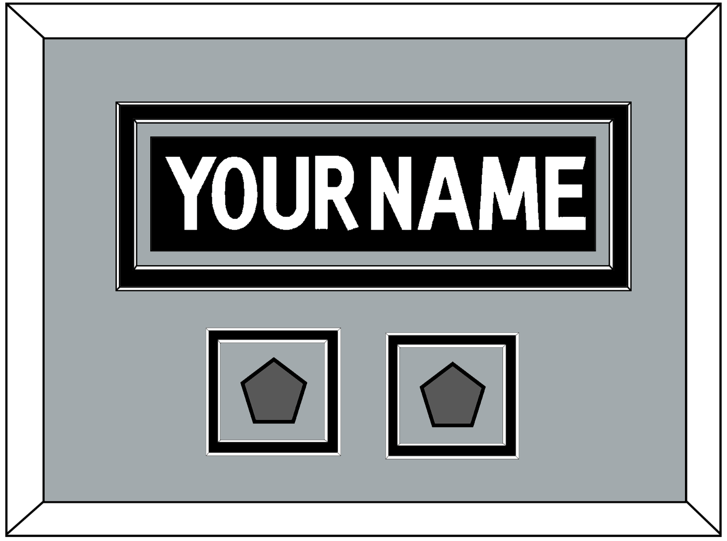 Los Angeles Nameplate With 2 Stanley Cup Champions Patches - Home Black (2011-2017) - Signature Tier 2