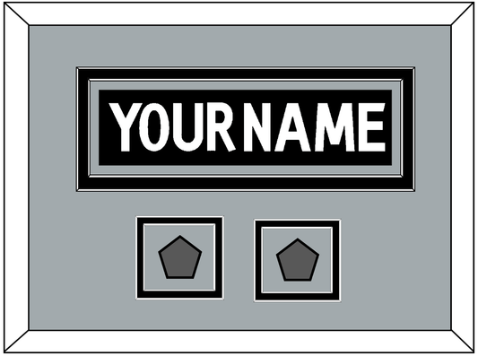 Los Angeles Nameplate With 2 Stanley Cup Champions Patches - Home Black (2011-2017) - Signature Tier 2