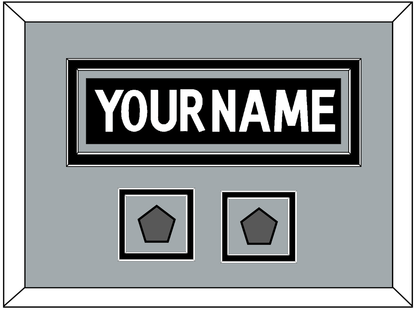 Los Angeles Nameplate With 2 Stanley Cup Finals Patches - Home Black (2011-2017) - Signature Tier 2