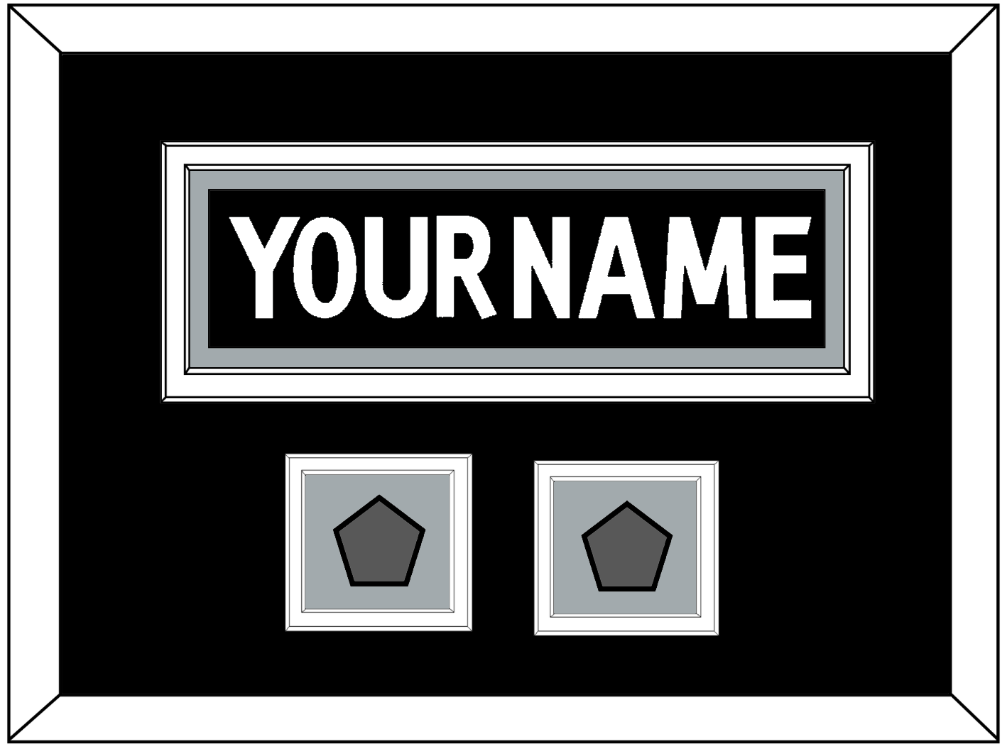 Los Angeles Nameplate With 2 Stanley Cup Champions Patches - Home Black (2011-2017) - Signature Tier 3