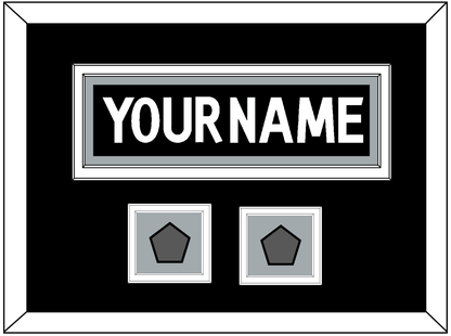 Los Angeles Nameplate With 2 Stanley Cup Champions Patches - Home Black (2011-2017) - Signature Tier 3