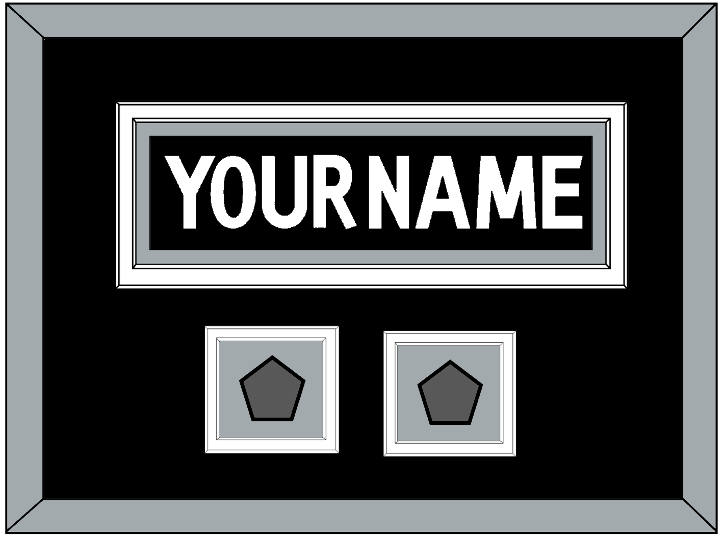 Los Angeles Nameplate With 2 Stanley Cup Champions Patches - Home Black (2011-2017) - Signature Tier 3