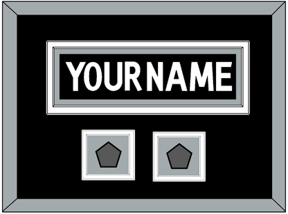 Los Angeles Nameplate With 2 Stanley Cup Champions Patches - Home Black (2011-2017) - Signature Tier 3