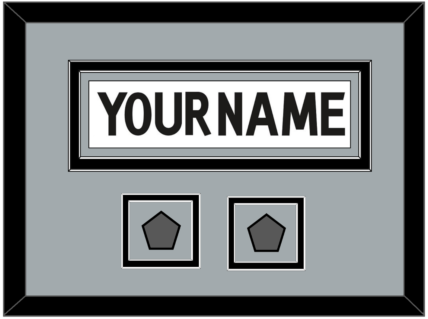 Los Angeles Nameplate With 2 Stanley Cup Champions Patches - Road White (2011-2017)  - Signature Tier 4