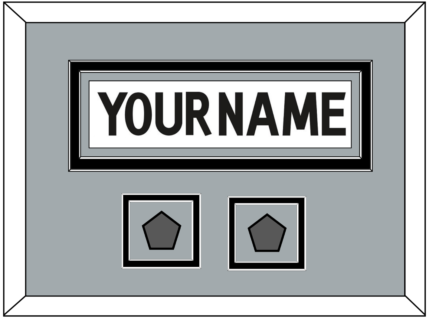 Los Angeles Nameplate With 2 Stanley Cup Champions Patches - Road White (2011-2017)  - Signature Tier 4