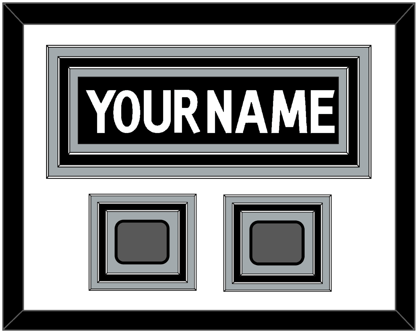 Los Angeles Nameplate With 2 Stanley Cup Finals Patches - Home Black (2011-2017) - Premier Tier 1