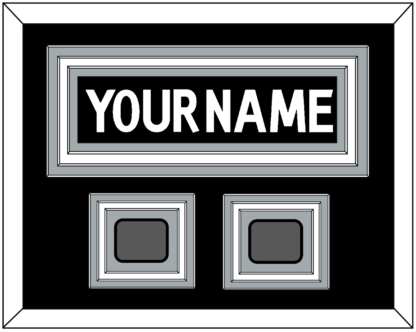 Los Angeles Nameplate With 2 Stanley Cup Finals Patches - Home Black (2011-2017) - Premier Tier 2