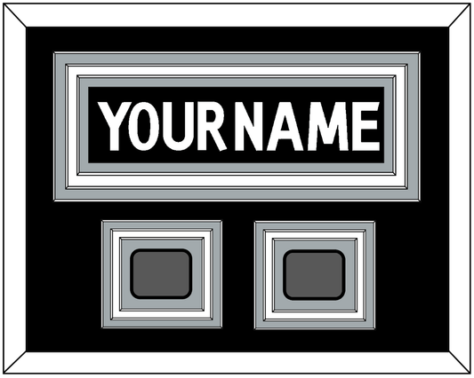 Los Angeles Nameplate With 2 Stanley Cup Finals Patches - Home Black (2011-2017) - Premier Tier 2