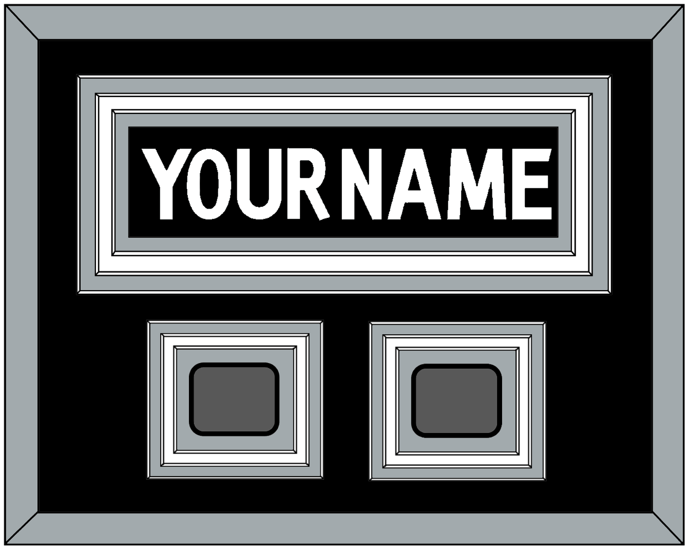 Los Angeles Nameplate With 2 Stanley Cup Finals Patches - Home Black (2011-2017) - Premier Tier 2