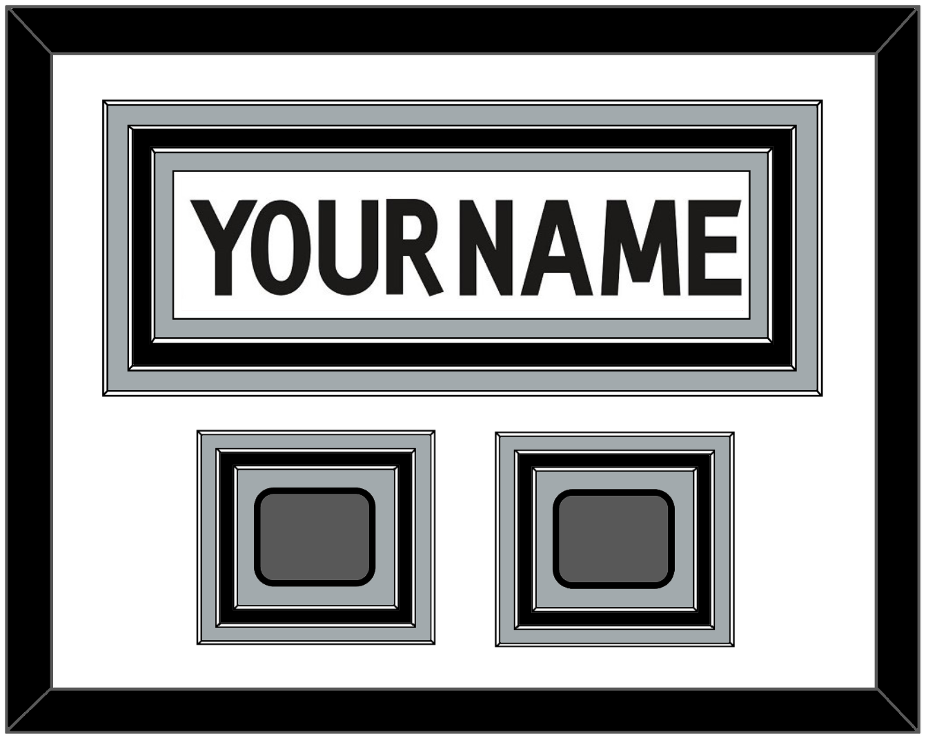 Los Angeles Nameplate With 2 Stanley Cup Finals Patches - Road White (2011-2017) - Premier Tier 1
