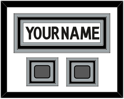 Los Angeles Nameplate With 2 Stanley Cup Finals Patches - Road White (2011-2017) - Premier Tier 1