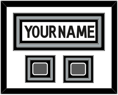 Los Angeles Nameplate With 2 Stanley Cup Finals Patches - Road White (2011-2017) - Premier Tier 2