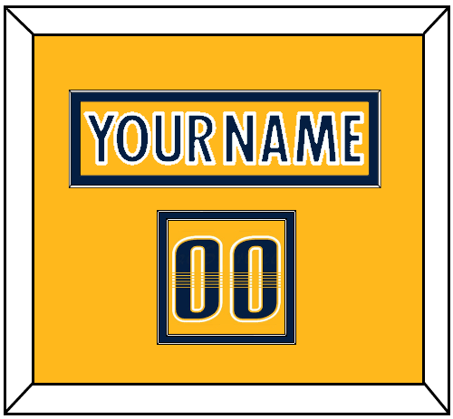 Nashville Nameplate & Number (Shoulder) - Home Gold - Signature Tier 2