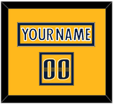 Nashville Nameplate & Number (Shoulder) - Home Gold - Double Mat 2