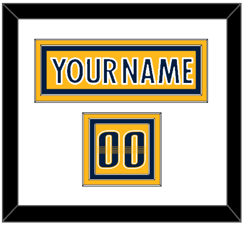 Nashville Nameplate & Number (Shoulder) - Home Gold - Premier Tier 1