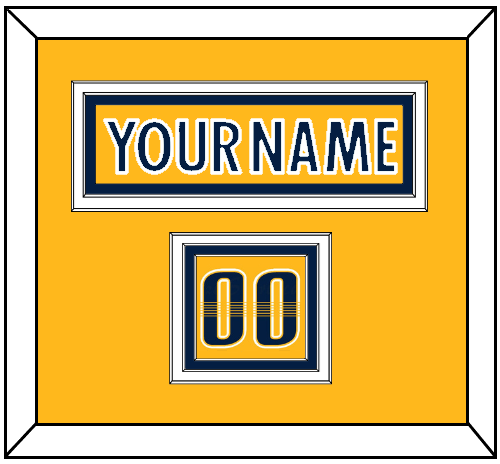 Nashville Nameplate & Number (Shoulder) - Home Gold - Triple Mat 2